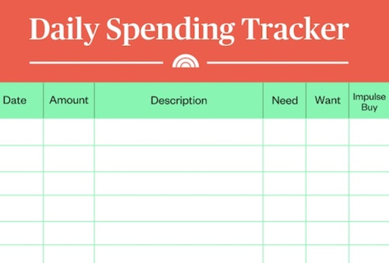 Download the TODAY All Day Spending Tracker to keep tabs on all expenses.