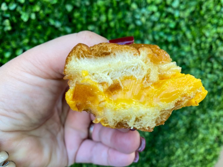 Everglades' Grilled Cheeeeeese is made with a halved glazed doughnut and four slices of American cheese.