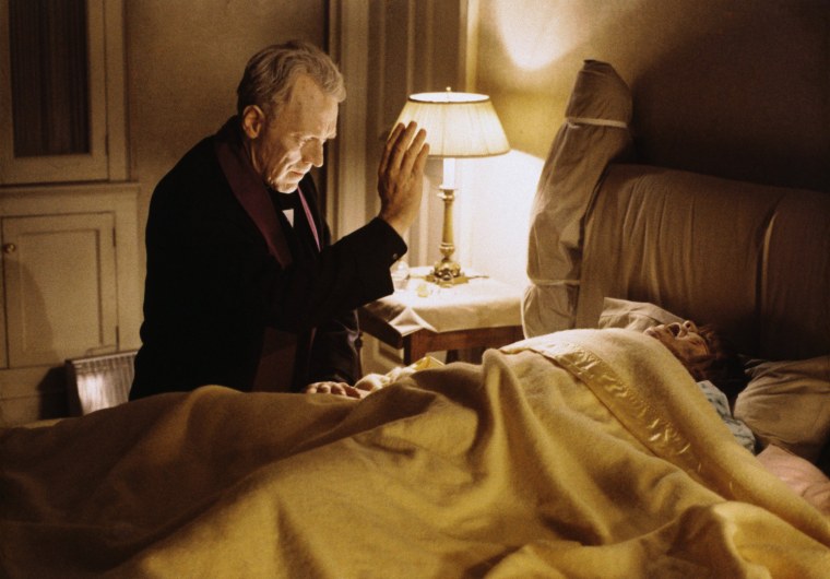 Image: Max von Sydow and Linda Blair in Scene from The Exorcist
