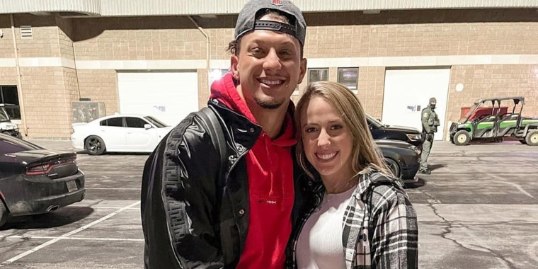 Patrick Mahomes' fiancee, Brittany Lynne Matthews, reminded him after a tough loss in the 2021 Super Bowl that they still have the joyous event of their first child's birth to look forward to. 