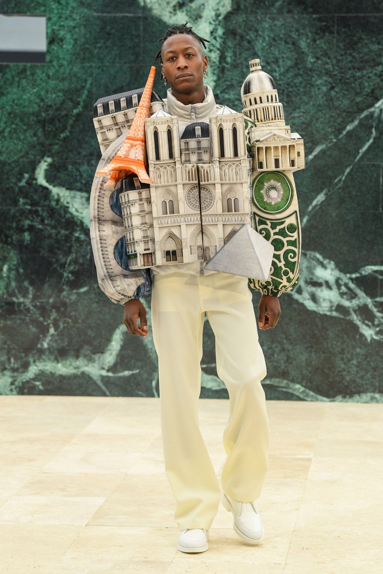 Louis Vuitton just unveiled 3D skyline coats, and they're wild