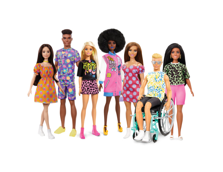 The 2021 line of Barbie Fashionistas.