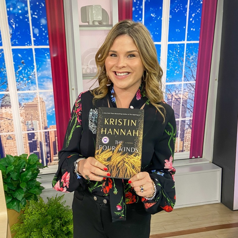 Jenna Bush Hager with her February book club pick "The Four Winds"