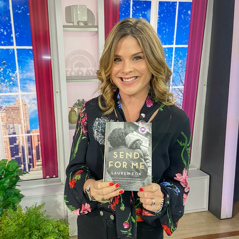Jenna Bush Hager with her February book club pick "Send for Me"