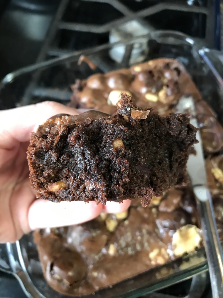Personalize a batch of brownies by adding nuts, crushed cookies or pretzels.