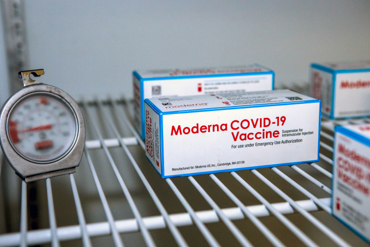 IMAGE: Boxes of the Moderna vaccine