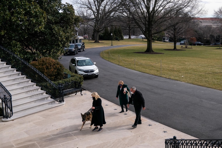 Champ and Major Biden joined the President and the first lady at the White House on Jan. 24, 2021.
