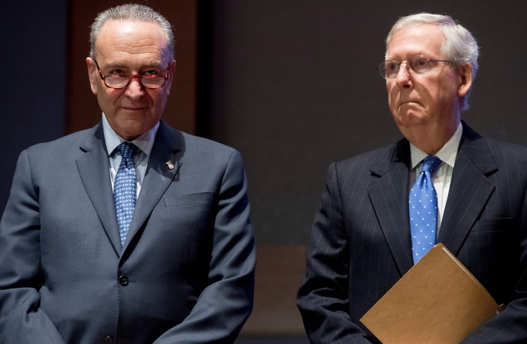 Image: Senate Majority Leader Mitch McConnell and Senate Minority Leader Chuck Schumer on Capitol Hill.