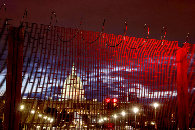 Razor wire and fences still surround the United States