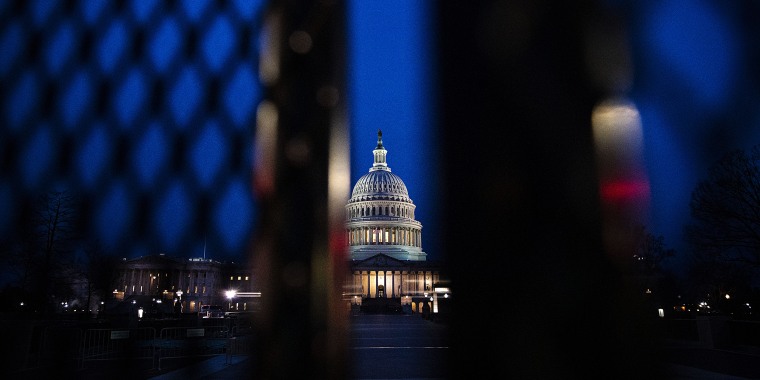 Image: US Capitol fence, dawn
