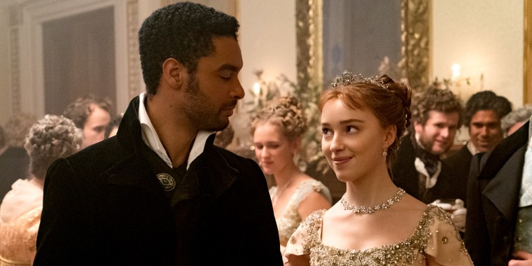 Phoebe Dynevor and Regé-Jean Page star in Netflix's hit period drama, "Bridgerton." 