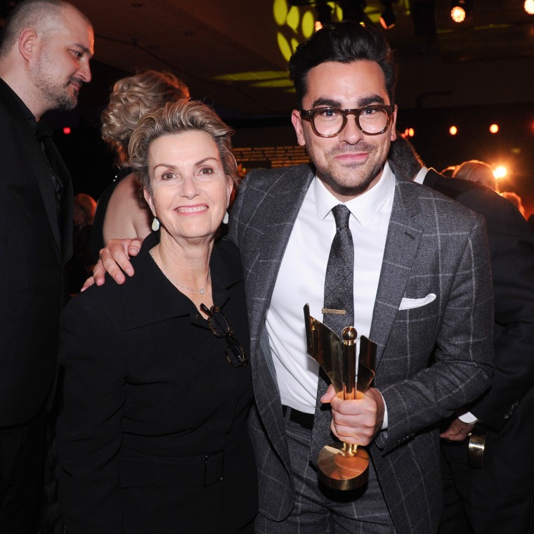 Deborah Divine and Dan Levy in 2016.