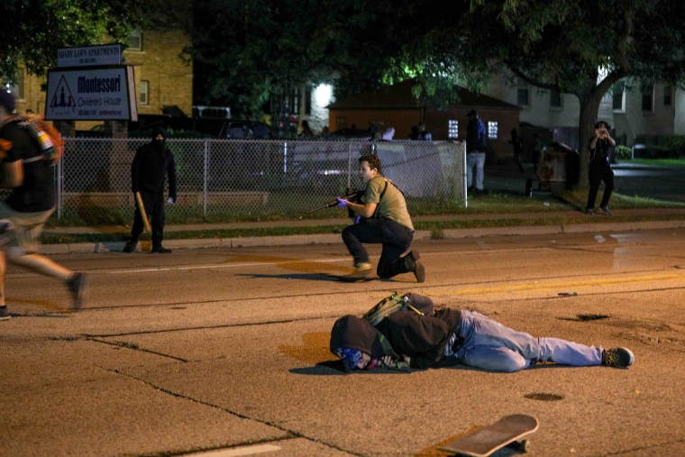 IMAGE: Protests in Wisconsin after Kenosha shooting