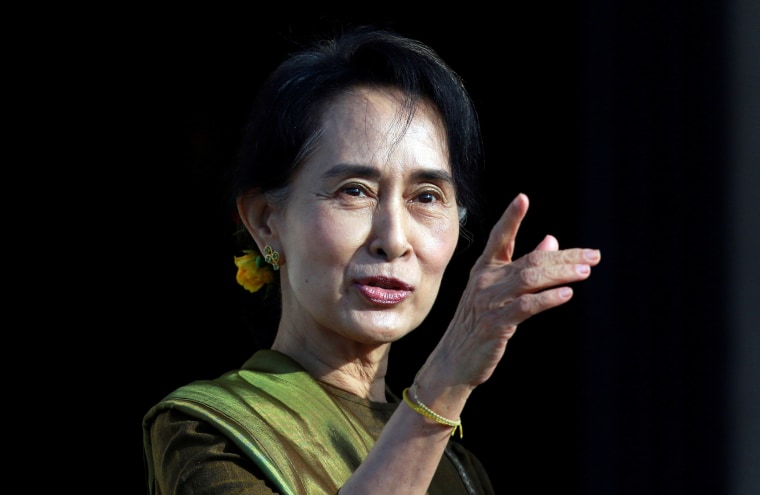 Image: Myanmar pro-democracy leader Aung San Suu Kyi