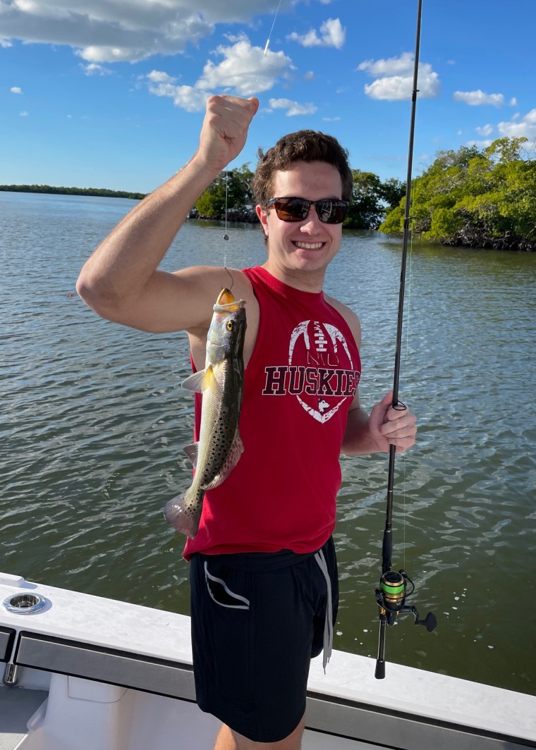 Image: Dylan Buckner fishing.