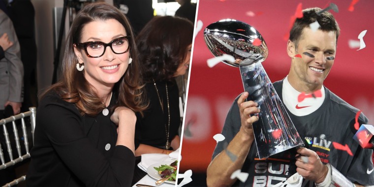 Bridget Moynahan cheers for ex-partner and co-parent Tom Brady after his Super Bowl win in Tampa.