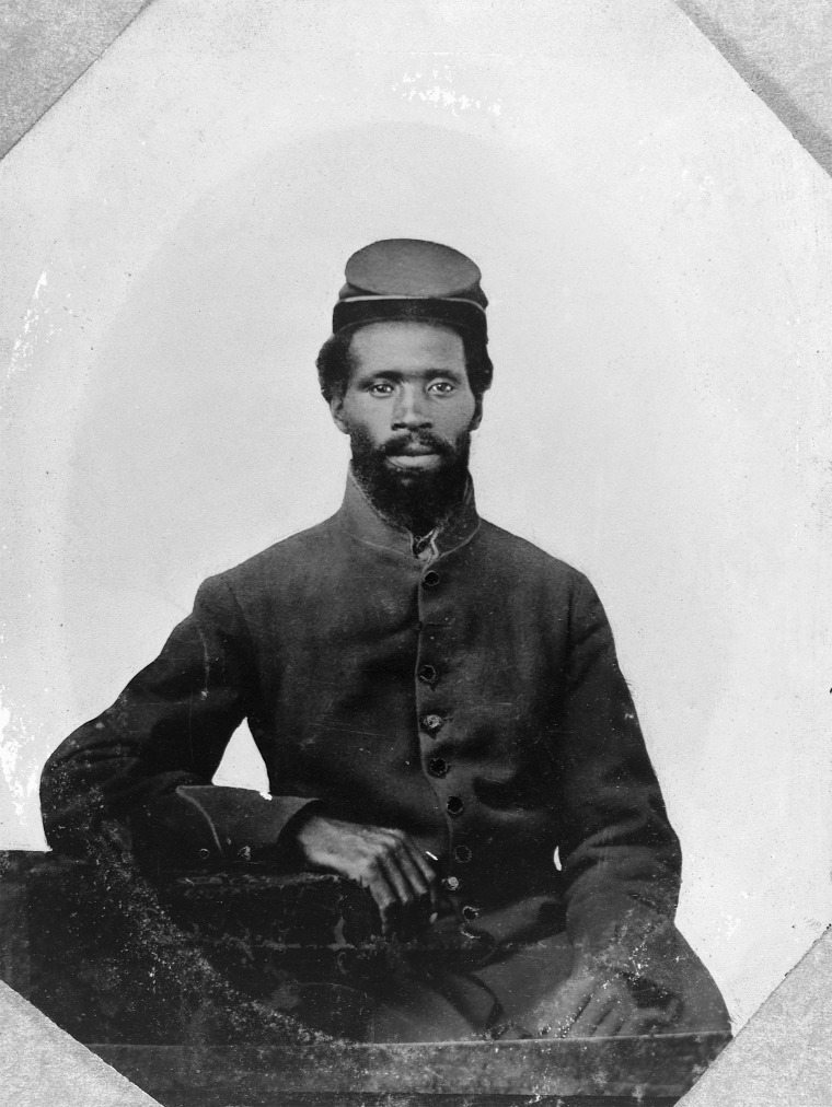 A Black soldier in the Union Army during the U.S. Civil War