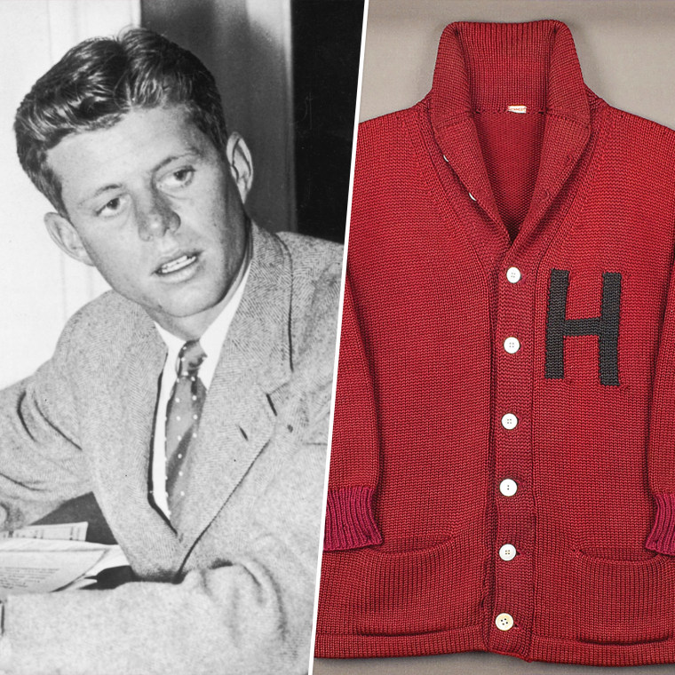 Harvard University letter sweater, JFK
