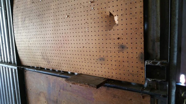 David says when he removed this pegboard from his garage, the recipe was hidden in an envelope behind the wall.