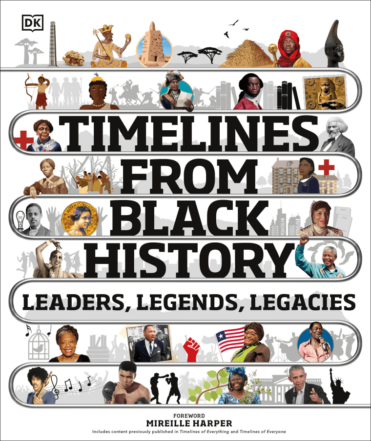 Book cover for "Timelines from Black History: Leaders, Legends, Legacies"