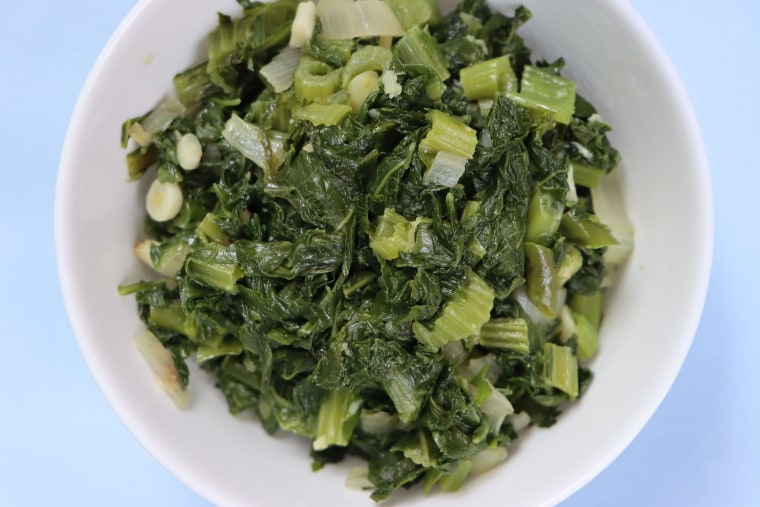 Stir fry mustard greens