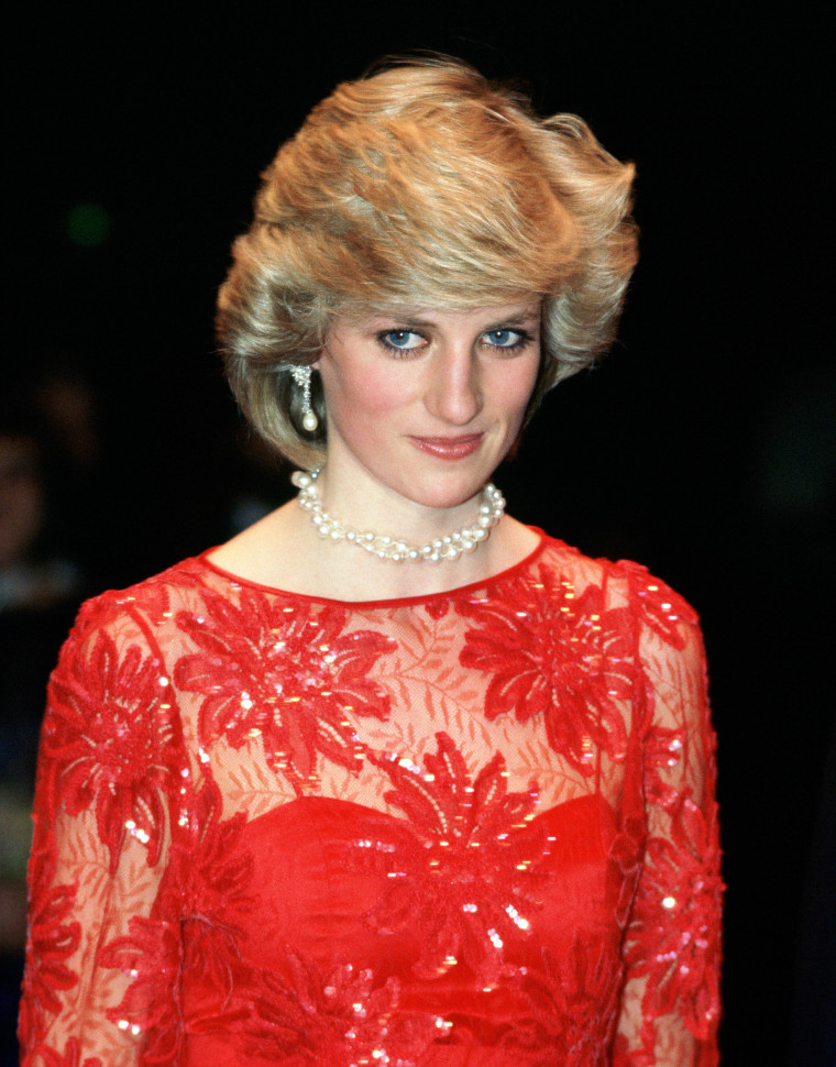 Diana, Princess of Wales on a visit to the ballet in Oslo we
