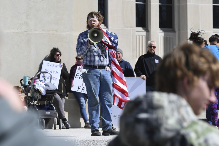 IMAGE: Shutdown protes in North Dakota capital