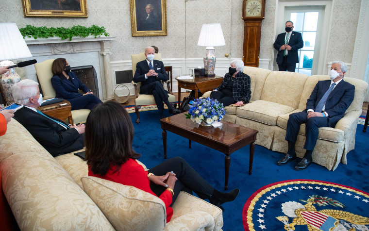 Image: President Joe Biden meets with business leaders