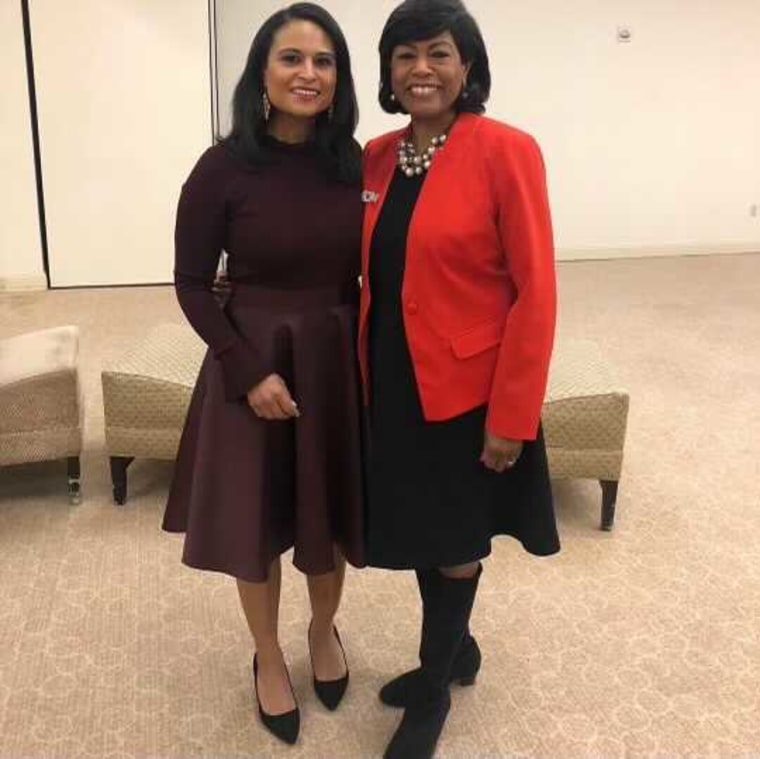 Kristen Welker with her mom, Julie Welker.