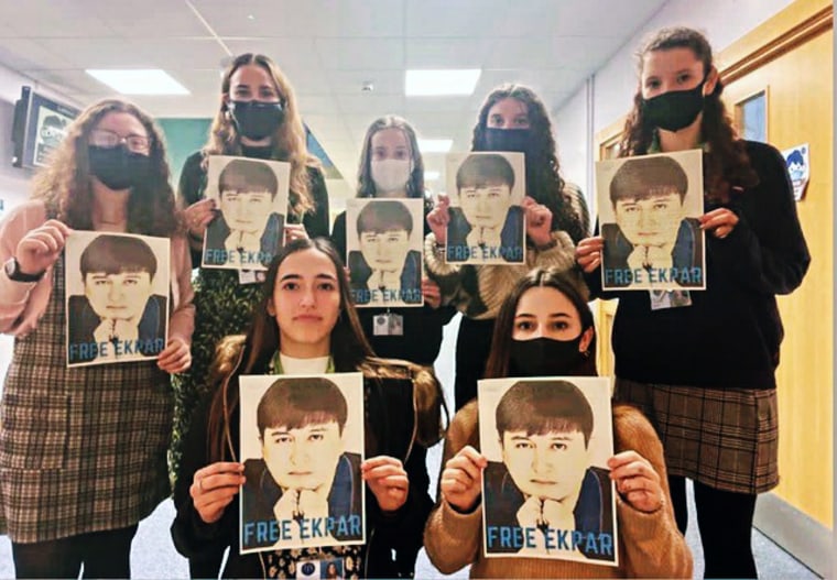 JFS High School in the United Kingdom partakes in the Free Ekpar campaign, calling for the release of Uighur entrepreneur and philanthropist Ekpar Asat.