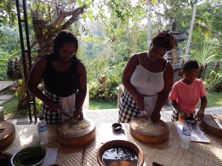 While in Bali, Synclair and her son fell in love with making tea during a Balinese sipping class.