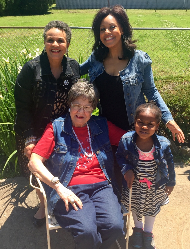 Sheinelle credits her grandmother (seated) for teaching her how to read as a kid. 