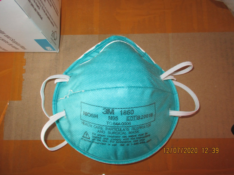 Image: Counterfeit N95 surgical masks that were seized by ICE and U.S. Customs and Border Protection in Dec. 2020.