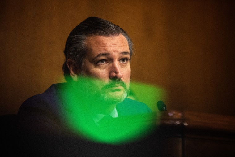 Image: Sen. Ted Cruz, R-Texas, at a meeting on Capitol Hill on Nov. 10, 2020.