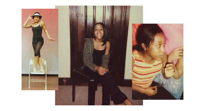 Image: A collage of photos shows the author, Patrice Peck, as a young girl.
