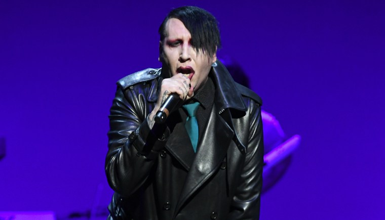 Image: Marilyn Manson performing onstage in Los Angeles
