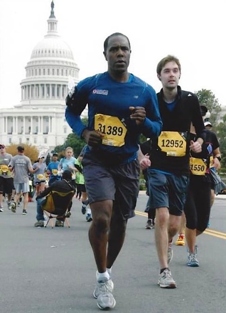Image:  Kevin O. Davis running in Washington, D.C.