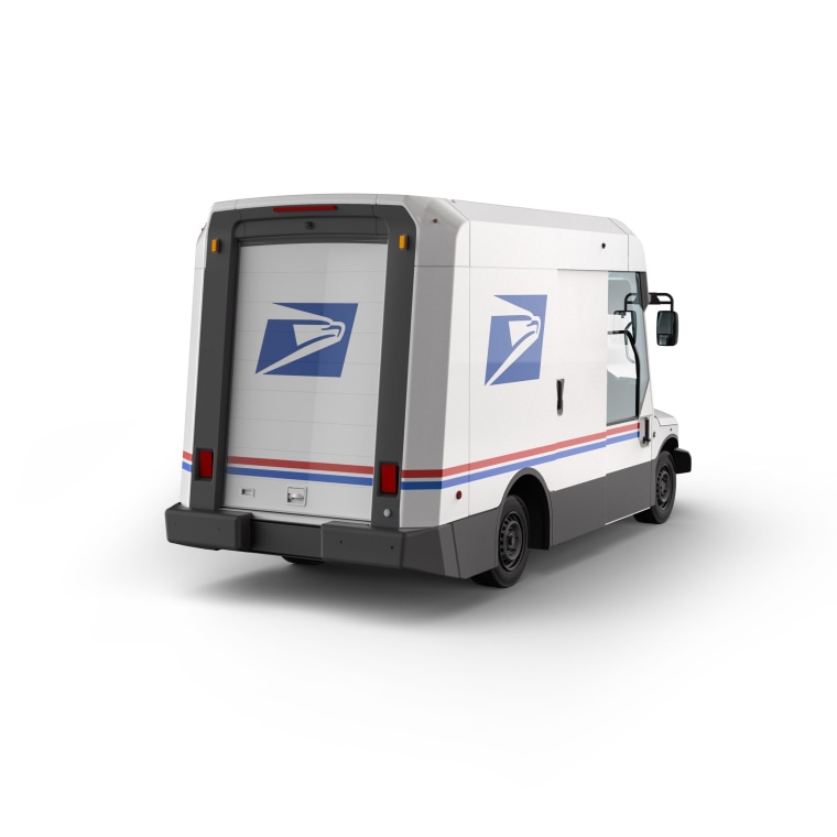 A back view of the new USPS truck.