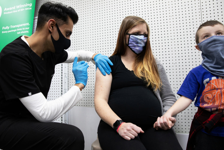 Image: Pregnant women receive the COVID-19 vaccine in Schwenksville, Pennsylvania,