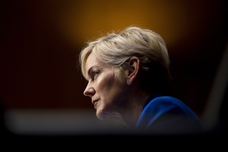 Image: Former Michigan Governor Jennifer Granholm during a hearing to examine her nomination to be Secretary of Energy