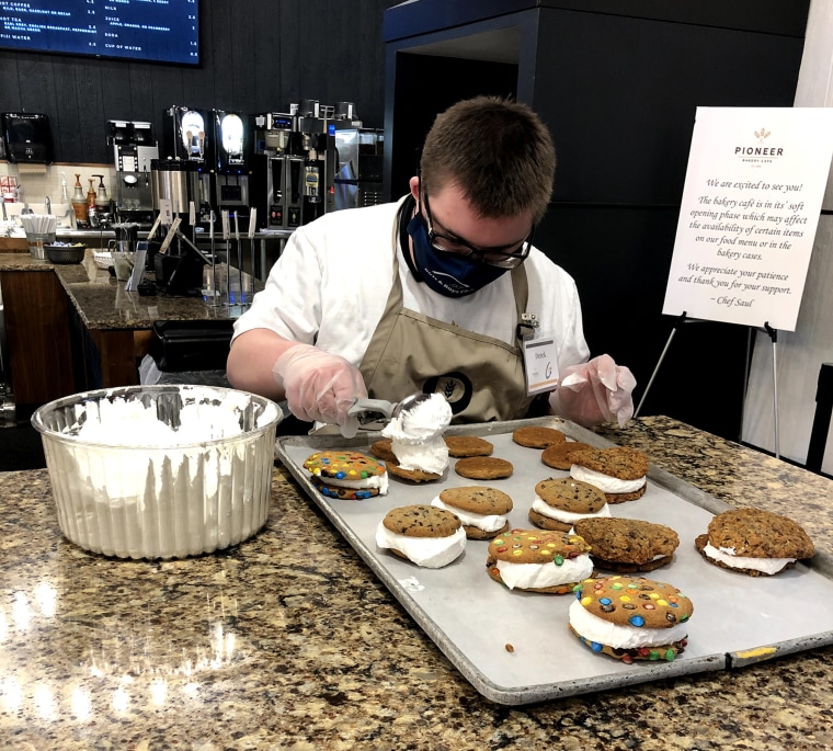 Aside from cookies, Derek also recommends everyone try Pioneer's gooey butter cake.