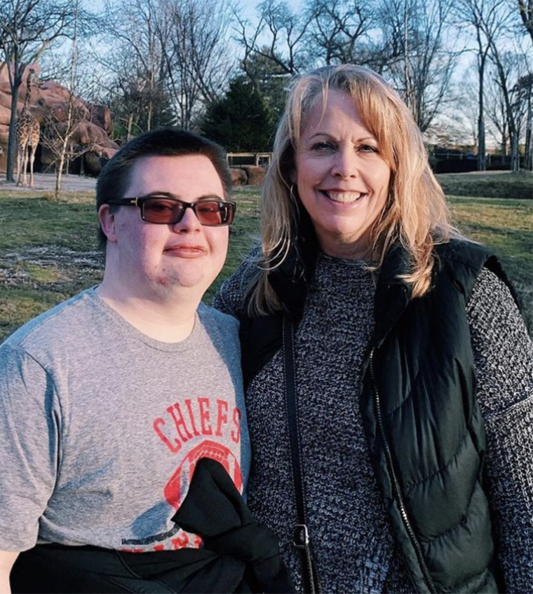 Derek's mom, Valerie Baker, was with him when he first received the happy news that he had been hired at Pioneer Bakery and Café.