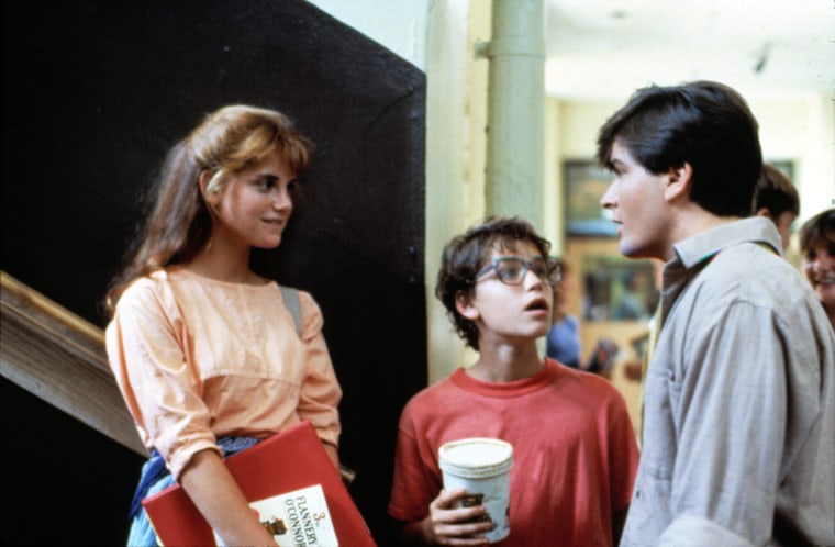 LUCAS, Kerri Green, Corey Haim, Charlie Sheen, 1986. TM and Copyright (c) 20th Century Fox Film Corp