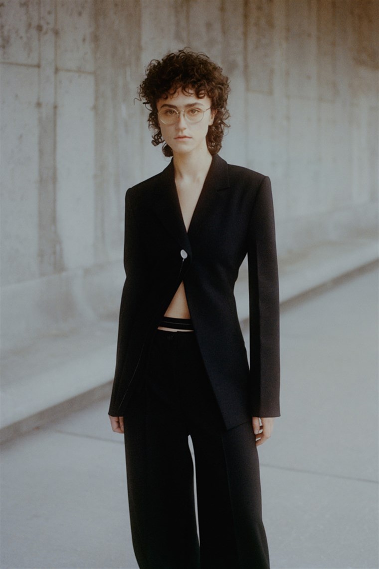 Emhoff sported a chic blazer and her signature, curly hair as she walked the runway for Proenza Schouler. 