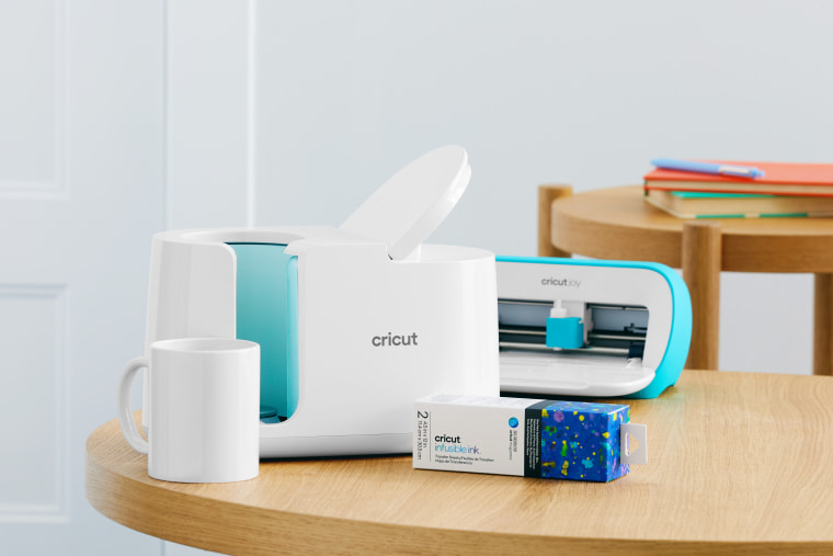A Cricut cutting machine, like the Joy or the Maker, is required to use the Mug Press.