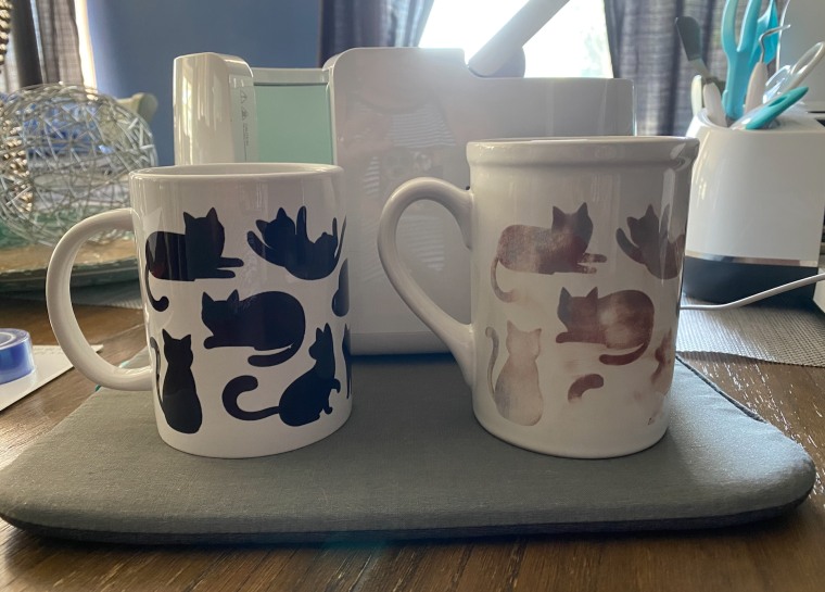 I tried a Cricut mug blank and a dollar store mug in the Mug Press and the results were clear: A Cricut mug blank is the way to go.