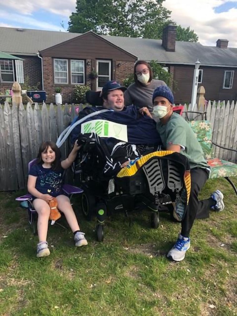 The Quinn family with 22-year-old Zack. 