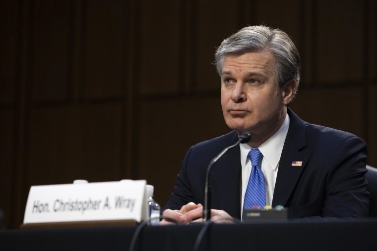 Image: FBI Director Christopher Wray testifies on Capitol Hill