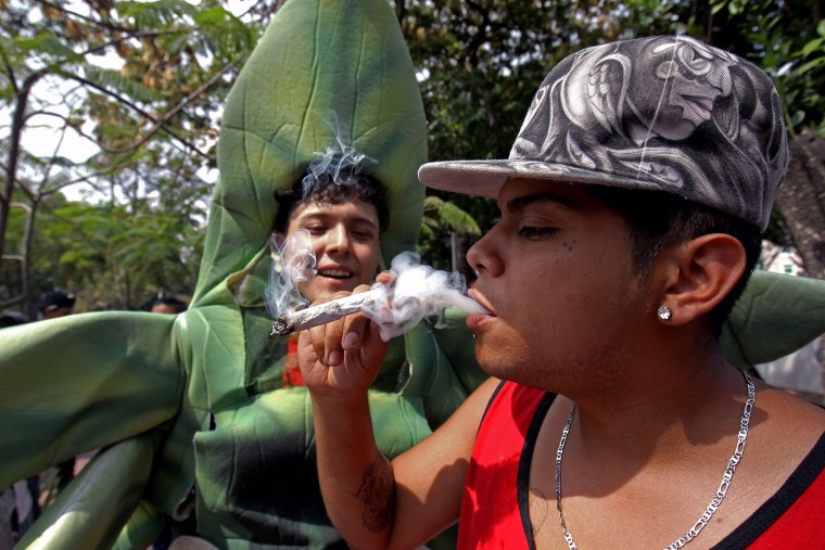 Image: A rally in support of marijuana legalization in Guadalajara, Mexico