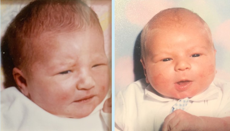  Courtney Mahnken and Nick Monguso first 'met' as newborns at a hospital. 